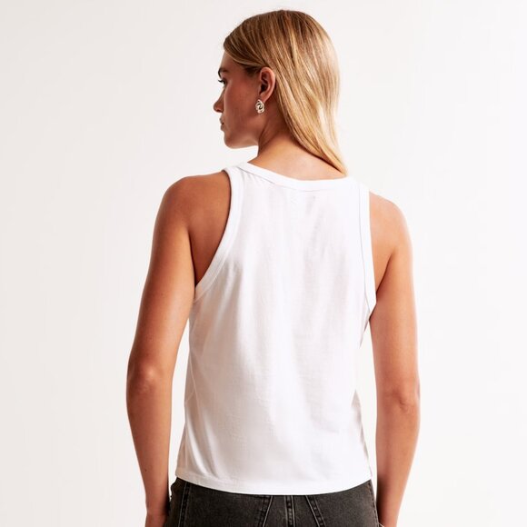 Abercombie & Fitch | NWT Polished Skimming Crew Tank White Size Medium - Picture 4 of 9